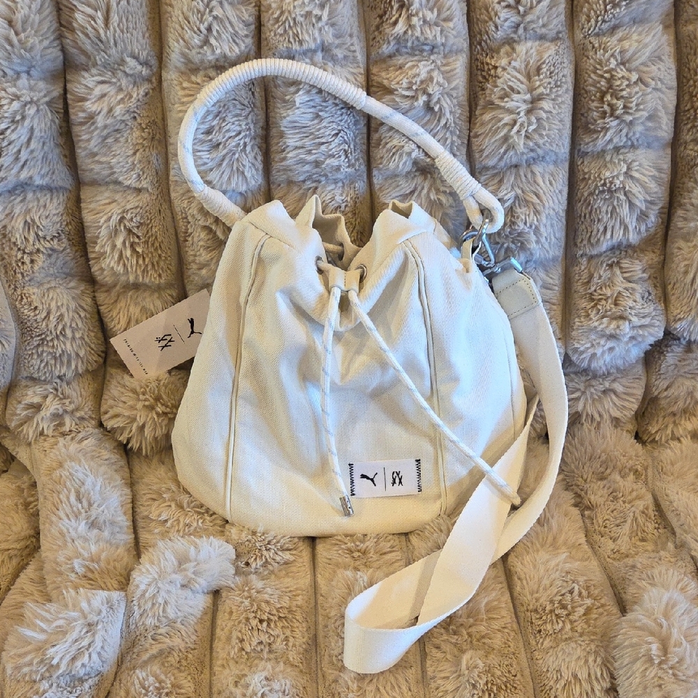 Limited Edition Puma X Liu Wen Cream Drawstring Bucket Bag